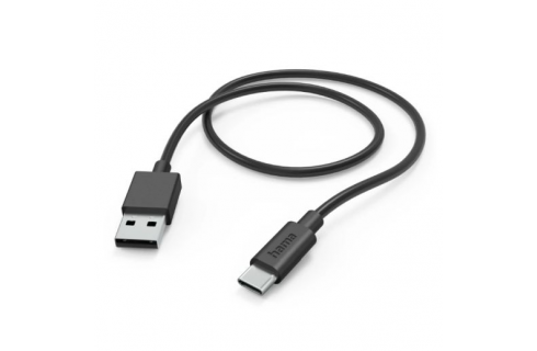 Hama USB-A to USB-C 1 Metre USB 2.0 Quick Charging Cable - Black